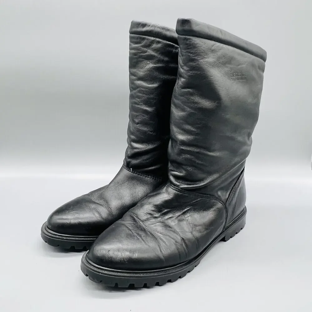 Regence Boots Women 6 Black Leather Mid Calf Vtg Insulated Winter Snow Shoes